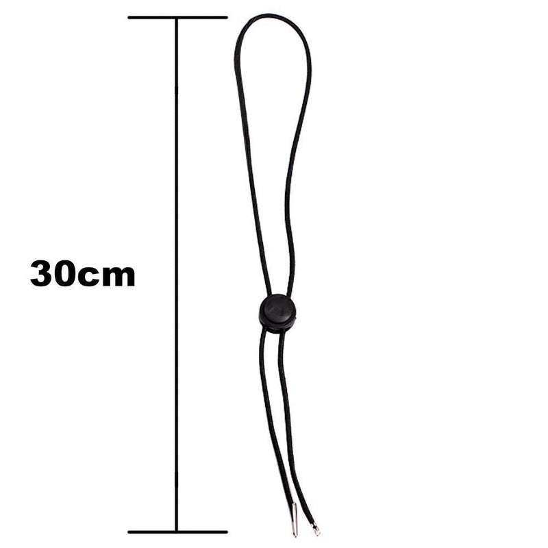 ROORUZ Hat Chin Cord, Black Flexible Removable Hat Chin Strap with Spring Loaded Stop Cord Lock,Pack of 5 - Image 2